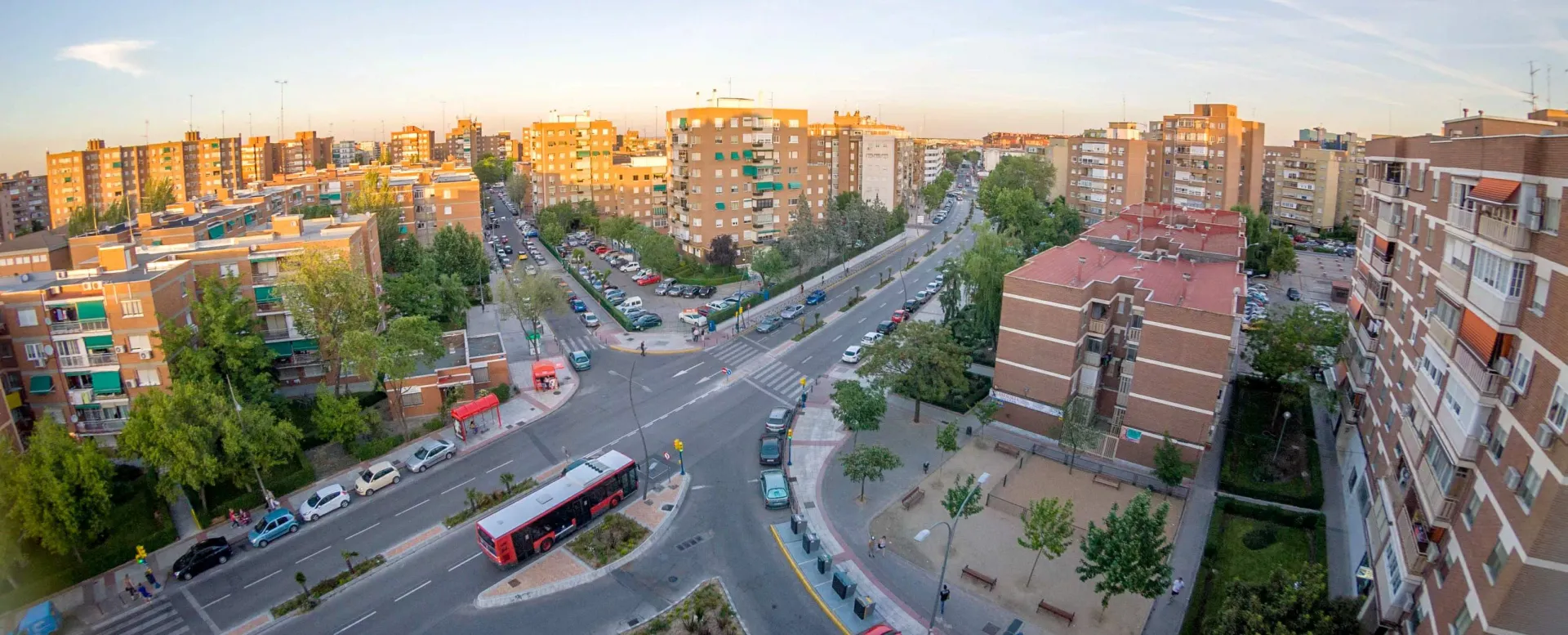 Fotografía panorámica de la ciudad de Fuenlabrada