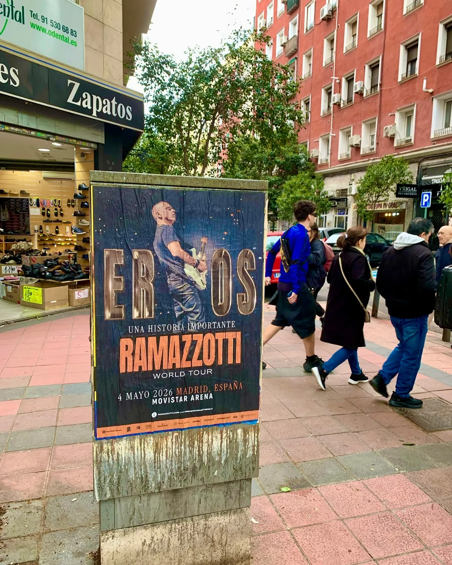 Llevamos a las calles de Madrid el concierto de Eros Ramazzotti y su "Una historia Importante World Tour"