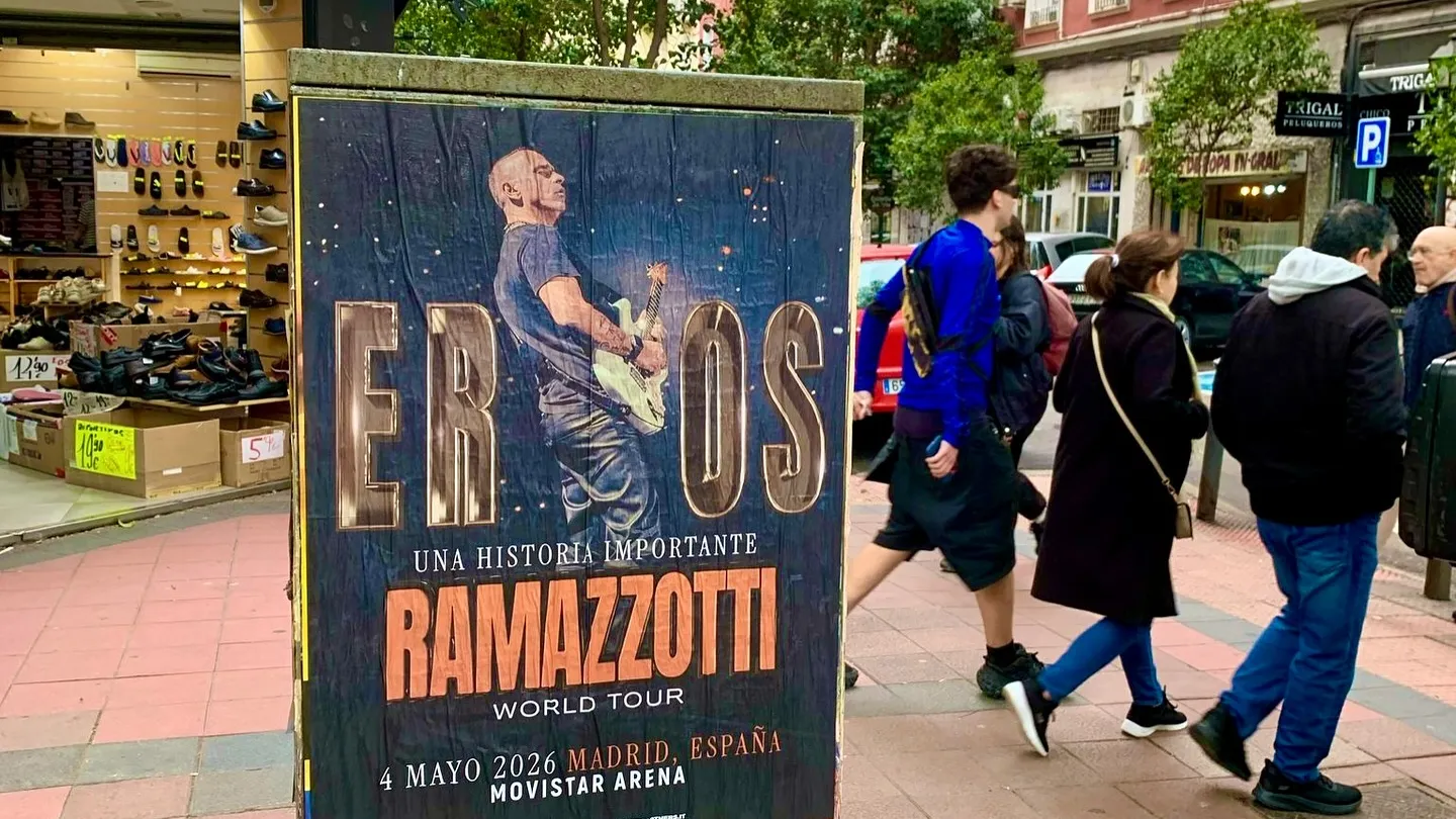 Llevamos a las calles de Madrid el concierto de Eros Ramazzotti y su "Una historia Importante World Tour"