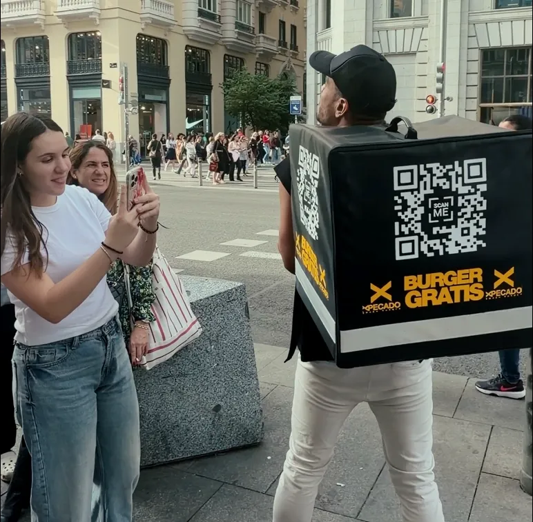 Acción especial de street marketing para xPecado en Madrid